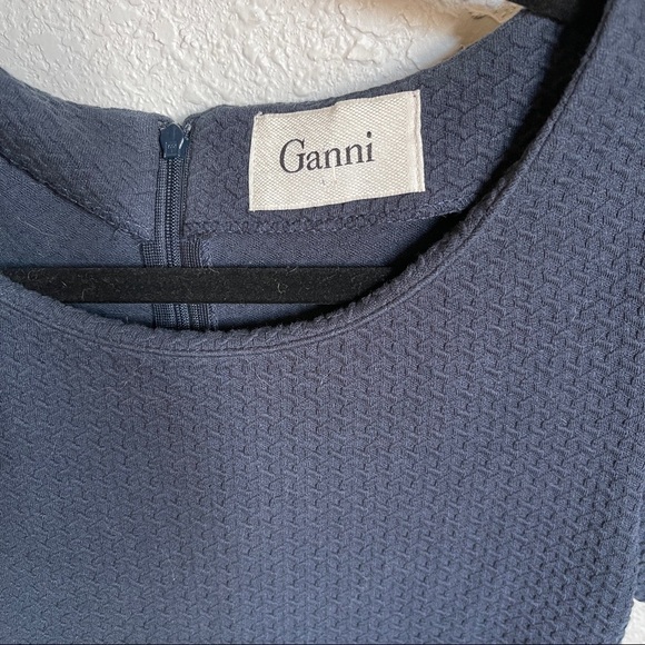 Ganni Fit & Flare Basket Weave Ponte Dress - Picture 5 of 7